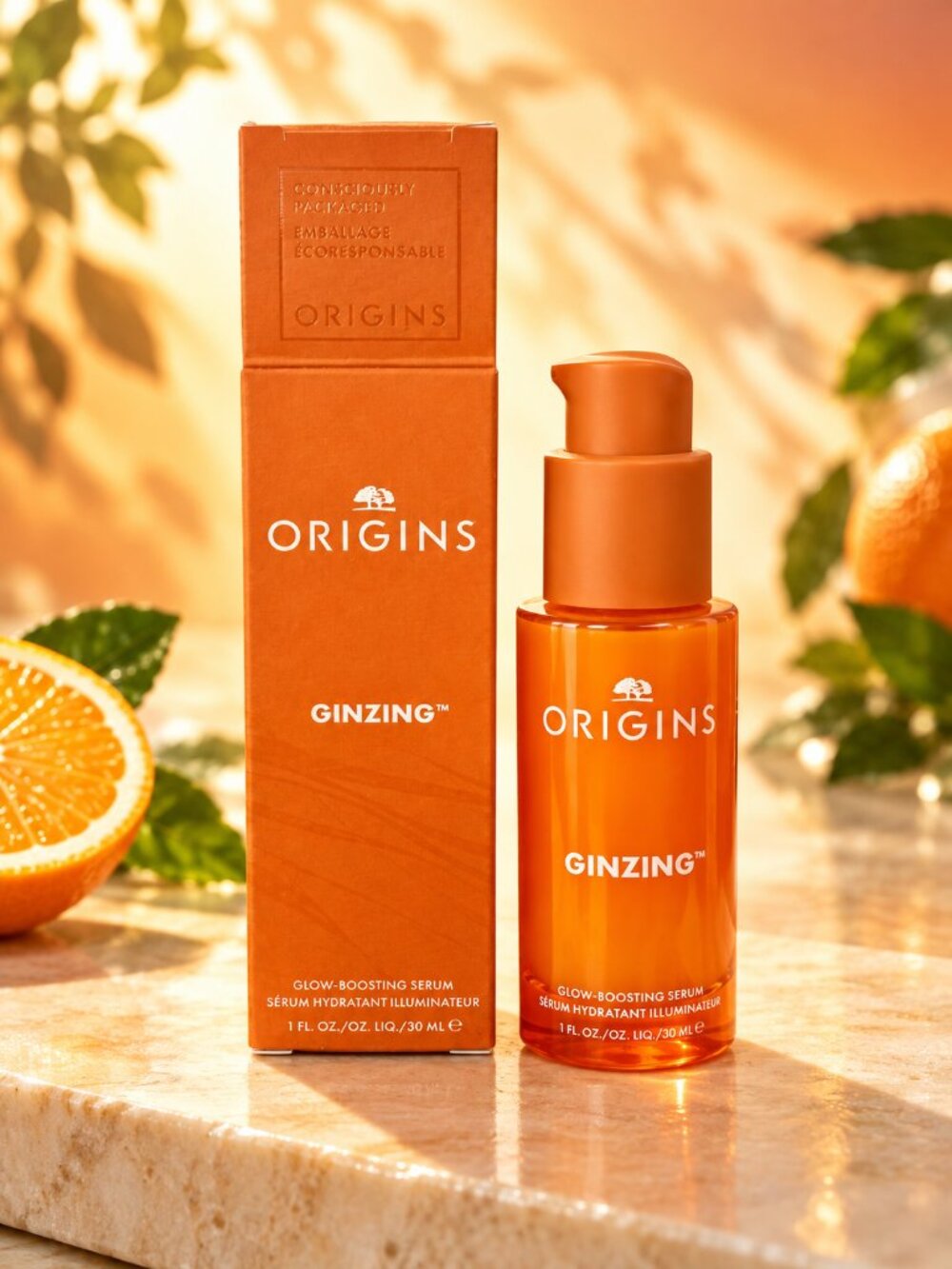 Origins GinZing Glow-Boosting Vitamin C Serum 1 oz Full Size NIB
